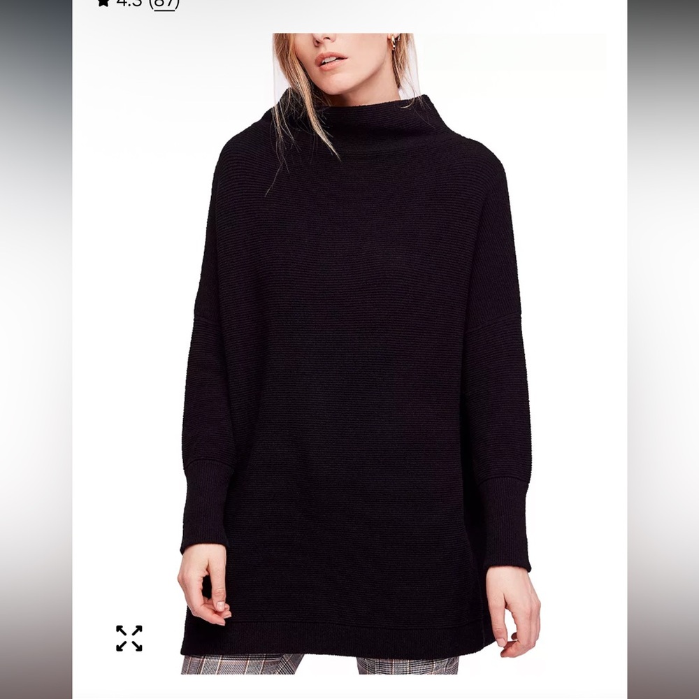 NWOT Free People Black Ottoman Sweater